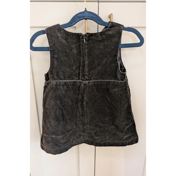 Vintage Y2K Osh-kosh Black Velvet Dress - Picture 2 of 6